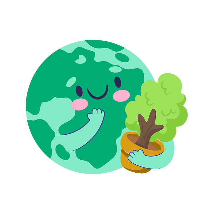Planete Terre avec un arbre